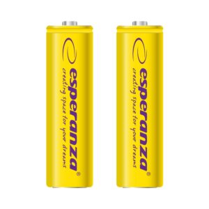 RECHARGEABLE BATTERY ESPERANZA NI-MH AA 2000MAH 2PCS YELLOW 5901299923306