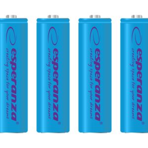 RECHARGEABLE BATTERY ESPERANZA NI-MH AA 2000MAH 4PCS BLUE 5901299923368