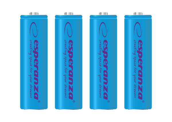 RECHARGEABLE BATTERY ESPERANZA NI-MH AA 2000MAH 4PCS BLUE 5901299923368