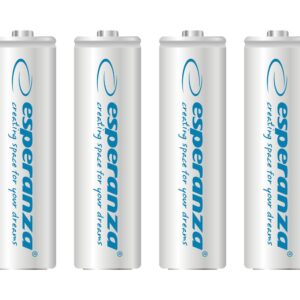 RECHARGEABLE BATTERY ESPERANZA NI-MH AA 2000MAH 4PCS WHITE 5901299922538