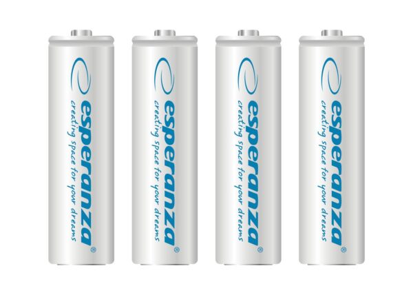 RECHARGEABLE BATTERY ESPERANZA NI-MH AA 2000MAH 4PCS WHITE 5901299922538