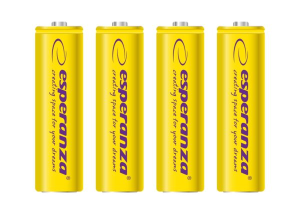 RECHARGEABLE BATTERY ESPERANZA NI-MH AA 2000MAH 4PCS YELLOW 5901299923382