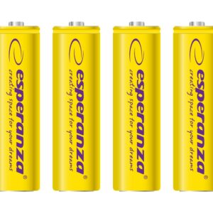 RECHARGEABLE BATTERY ESPERANZA NI-MH AA 2000MAH 4PCS YELLOW 5901299923382