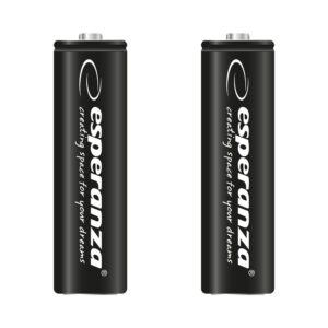 RECHARGEABLE BATTERY ESPERANZA NI-MH AA HIGH-CAPACITY 2600MAH 2PCS BLACK 5901299922545