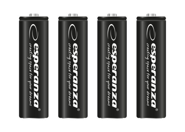 RECHARGEABLE BATTERY ESPERANZA NI-MH AA HIGH-CAPACITY 2600MAH 4PCS BLACK 5901299922552