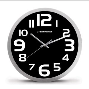 WALL CLOCK ESPERANZA ZURICH BLACK 5901299929889