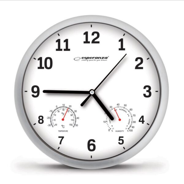 WALL CLOCK ESPERANZA LYON WHITE 5901299930083