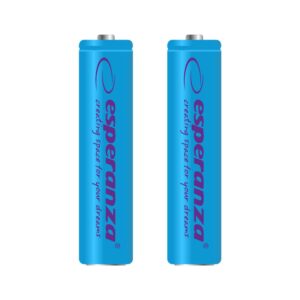 RECHARGEABLE BATTERY ESPERANZA NI-MH AAA 1000MAH 2PCS BLUE 5901299923122