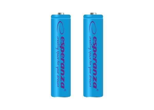 RECHARGEABLE BATTERY ESPERANZA NI-MH AAA 1000MAH 2PCS BLUE 5901299923122