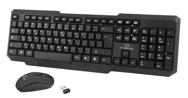 WIRELESS SET KEYBOARD AND MOUSE 2.4GHZ USB TITANUM TK108 MEMPHIS 5901299938614