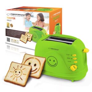 TOASTER ESPERANZA EKT003 SMILEY GREEN 5901299914694