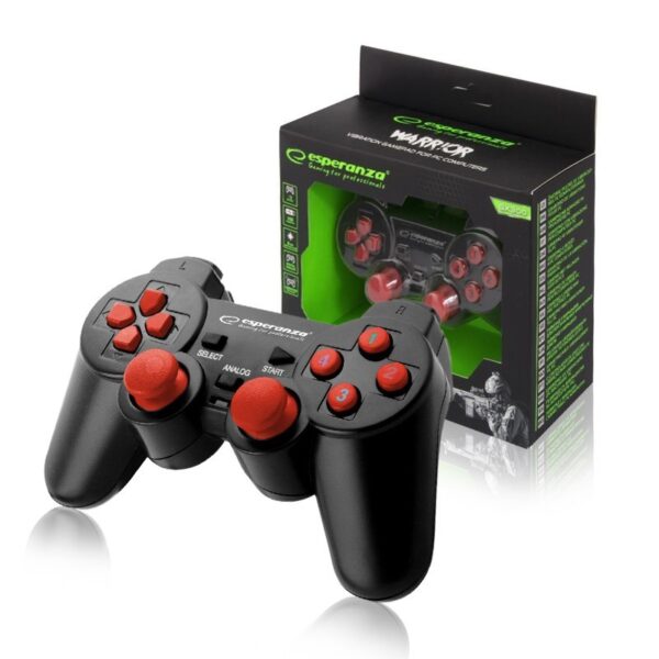 GAMEPAD PC USB ESPERANZA WARRIOR BLACK-RED 5901299946930