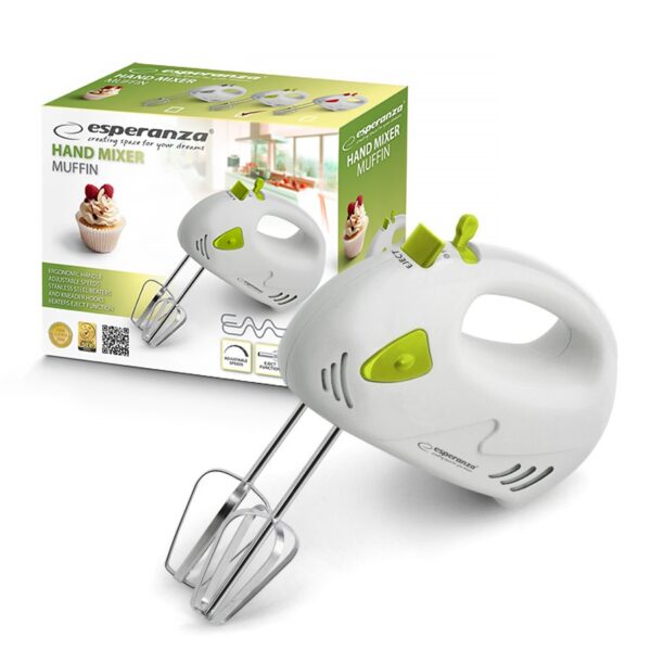 HAND MIXER ESPERANZA MUFFIN GREEN 5901299917039