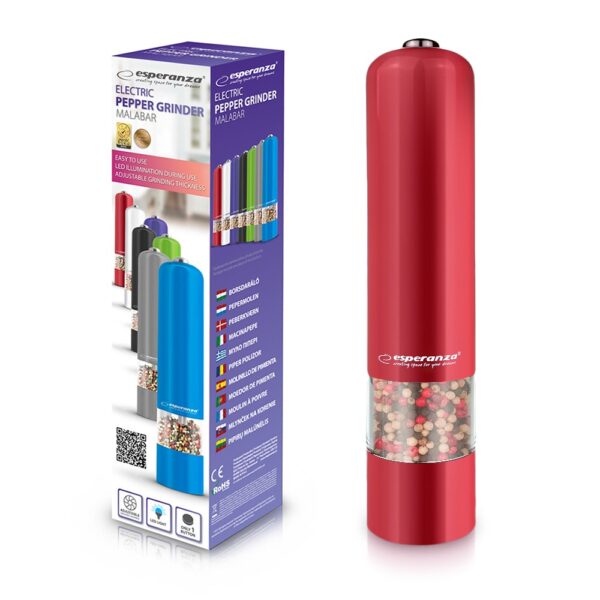 PEPPER GRINDER ESPERANZA MALABAR RED 5901299917114