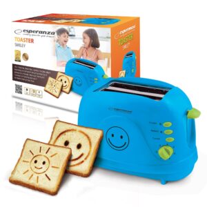 TOASTER ESPERANZA EKT003B SMILEY BLUE 5901299930281