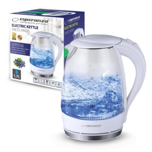 ELECTRIC GLASS KETTLE ESPERANZA SALTO ANGEL 1.7 L WHITE 5901299915646