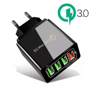 !!!best price!!! TRAVEL CHARGER 4X USB QUALCOMM QUICK CHARGER 3.0 BLACK 5903271611690