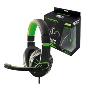 HEADSET GAMING WITH MICROPHONE ESPERANZA EGH330G CROW GREEN 5901299928943