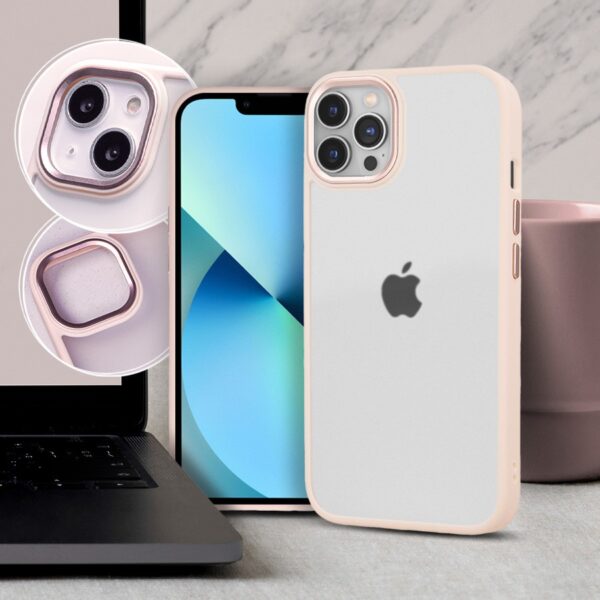 Back Case Matt Aluminium Frame iPhone X/ XS pink 5900495034182