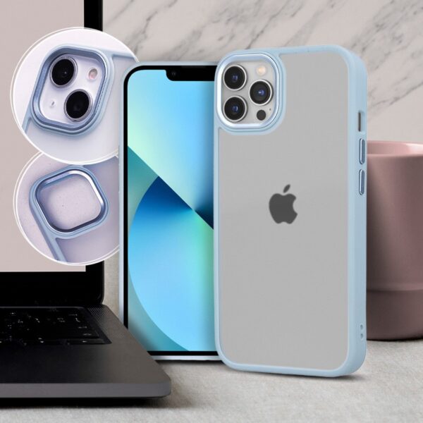 Back Case Matt Aluminium Frame iPhone XR blue 5900495034434