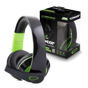 HEADSET GAMING WITH MICROPHONE ESPERANZA EGH300G CONDOR GREEN 5901299922408