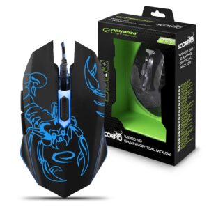 MOUSE GAMING LED 7D OPTIC USB ESPERANZA EGM203B SCORPIO BLUE 5901299925553