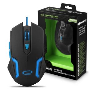 MOUSE GAMING LED 7D OPTIC USB ESPERANZA EGM205B FIGHTER BLUE 5901299925546