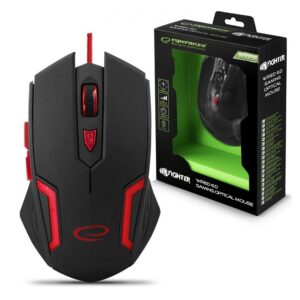 MOUSE GAMING LED 7D OPTIC USB ESPERANZA EGM205R FIGHTER RED 5901299925522