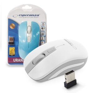 WIRELESS MOUSE 2.4GHZ 4D OPTICAL USB ESPERANZA EM126EW URANUS WHITE/GRAY 5901299910955