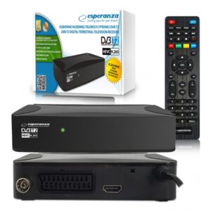 DIGITAL TUNER ESPERANZA DVB-T2 H.265/HEVC EV108R 5901299958117