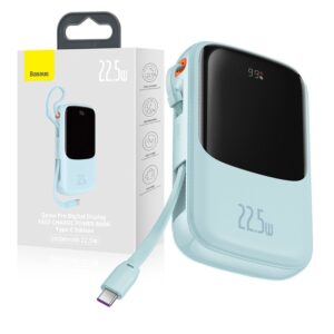 Power bank Baseus Qpow 10000mAh USB cable Type C 22.5W Quick Charge SCP AFC FCP (PPQD020103) blue 6932172608507