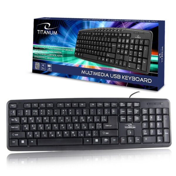 KEYBOARD STANDARD WIRED TITANUM TK101UA USB UA 5901299926956