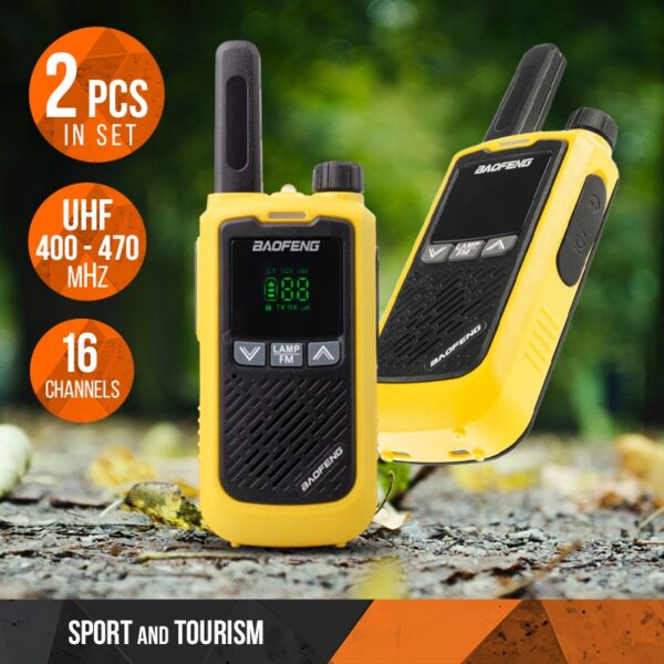 Walkie Talkie Baofeng T17 2x Shortwave yellow