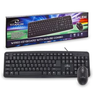 WIRED SET KEYBOARD AND MOUSE USB TITANUM TK106 SALEM 5901299903469