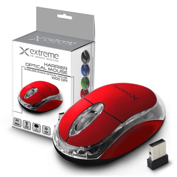 WIRELESS MOUSE 2.4GHZ 3D OPTICAL USB EXTREME XM105R HARRIER RED 5901299926185