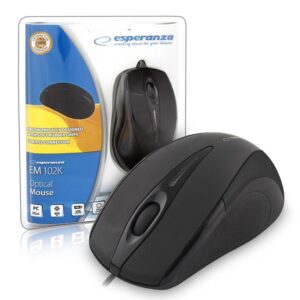 WIRED MOUSE 3D OPTICAL USB ESPERANZA EM102K SIRIUS BLACK 5905784767024