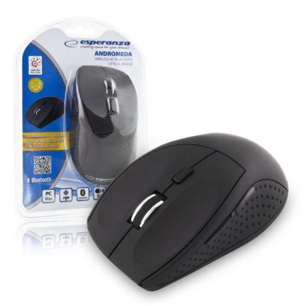 WIRELESS MOUSE BT 6D OPTICAL ESPERANZA EM123K ANDROMEDA BLACK 5901299903612