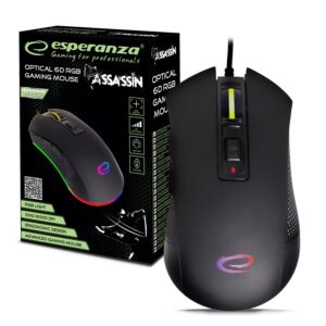 MOUSE GAMING LED RGB 6D OPTIC USB ESPERANZA EGM601 ASSASSIN 5901299941119