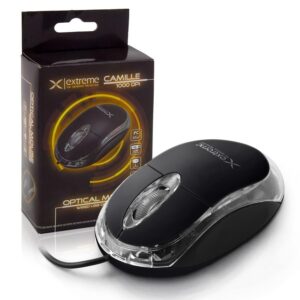 WIRED MOUSE 3D OPTICAL USB EXTREME XM102K CAMILLE BLACK 5901299903476