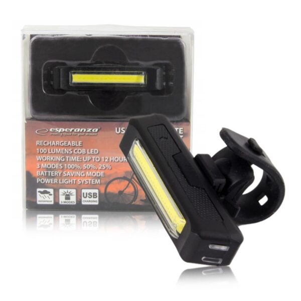 BICYCLE FRONT LED LAMP ESPERANZA USB ELNATH 5901299950166