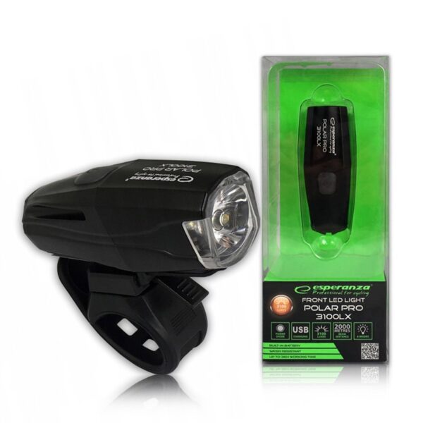 PROFESSIONAL BICYCLE FRONT LED LAMP ESPERANZA POLAR PRO 3100 LX 5901299957097