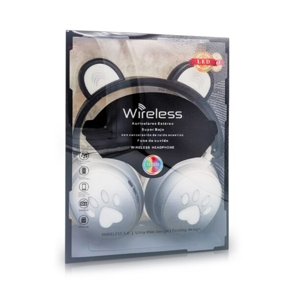 BLUETOOTH HEADSET LED BEAR BLACK