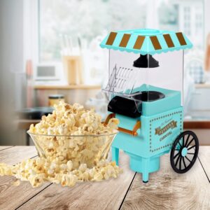 RETRO FAT-FREE POPCORN HOME MACHINE BLUE