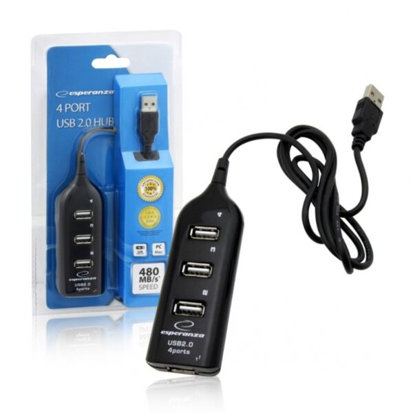 USB 2.0 HUB 4 PORTS ESPERANZA EA116 5905784768601