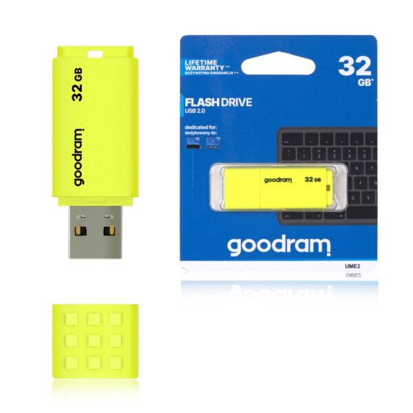 Pendrive GOODRAM UME2 32GB USB 2.0 yellow 5908267935682