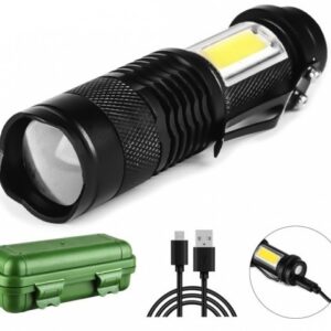 FLASHLIGHT USB COB Zoom XPE + COB