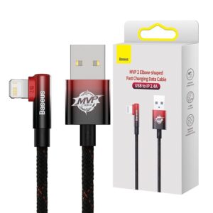 Cable USB Baseus MVP 2 Elbow Lightning 1m 2.4A (CAVP000020) red 6932172612269