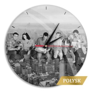 Glossy Wall Clock Friends 016 gray