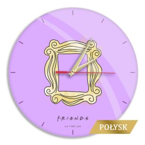 Glossy Wall Clock Friends 006 purple