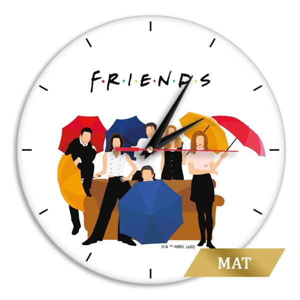 Matt Wall Clock Friends 001 white